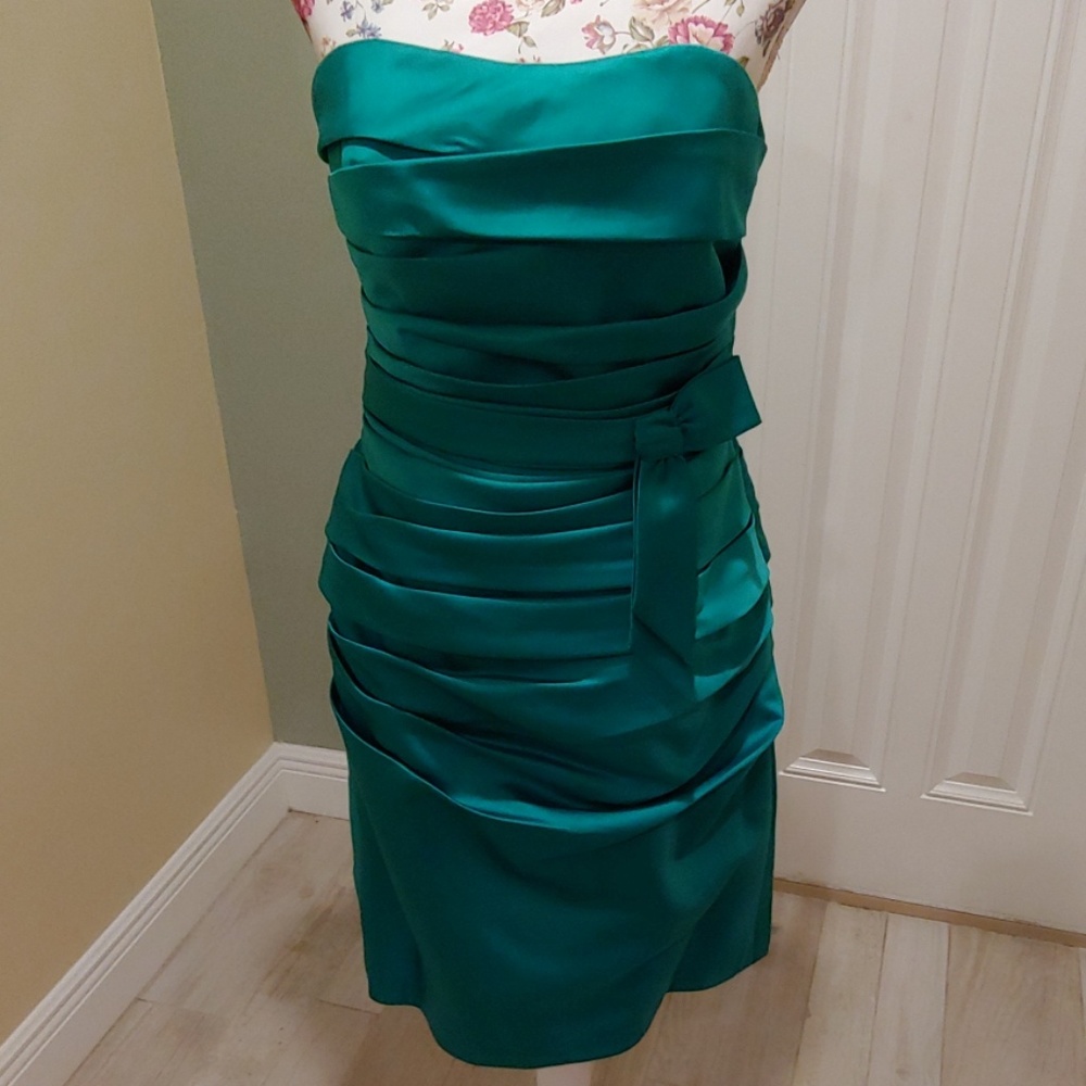 Alfred Angelo cocktail dress emerald green SMALL